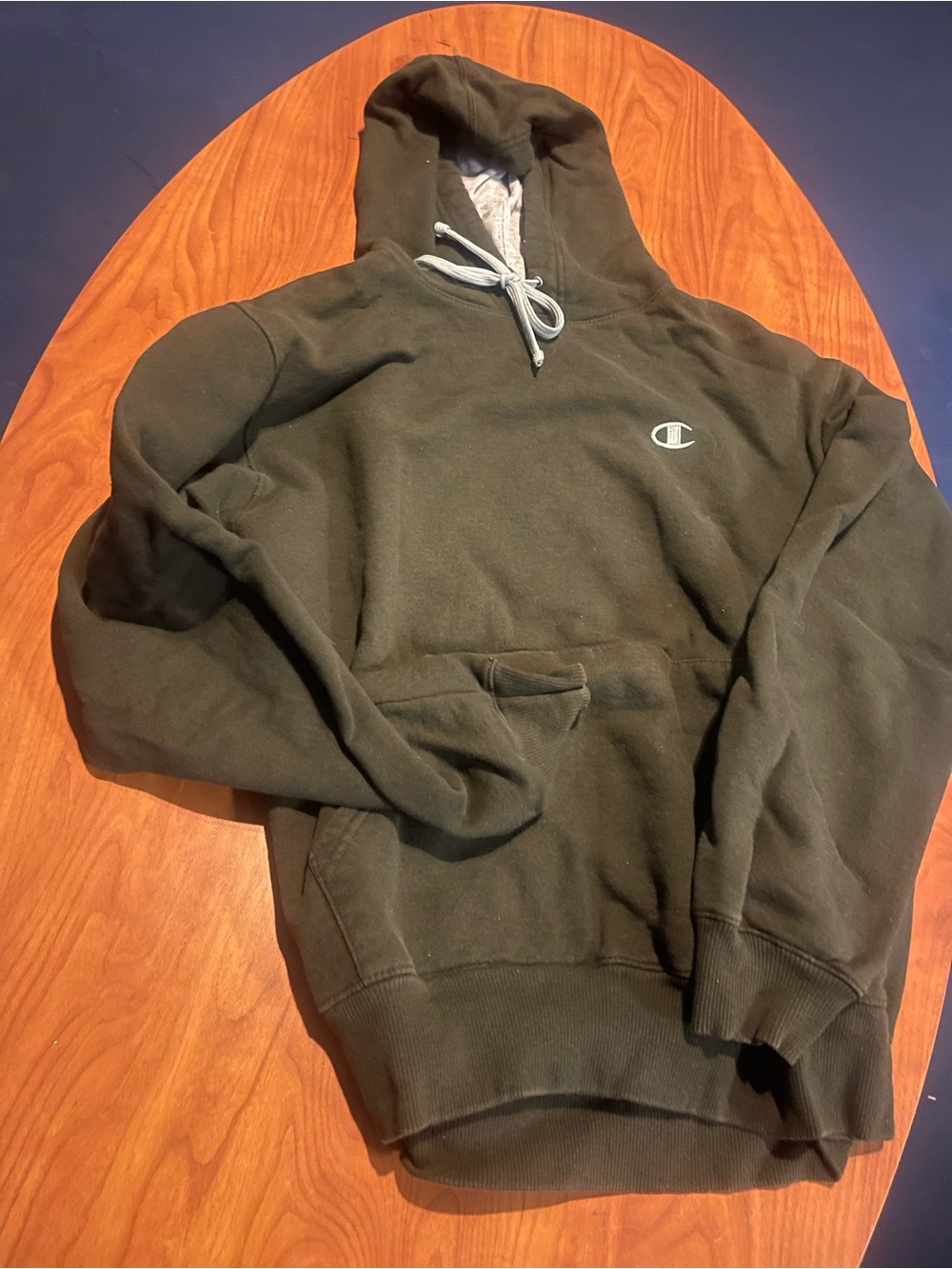 Champion Olive Green Pullover Hoodie with Logo